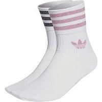 Adidas Originals Womens 2 Pack Glitter Crew Socks - Multi