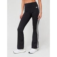 adidas Women/'s You 3s Flared Tights, Black/White, S