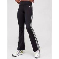 Adidas 3 Stripes Flared Pants - Black