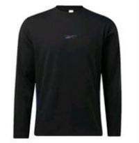 Reebok Answer To No One Long Sleeve T-Shirt Large Black HK2988 - L Regular