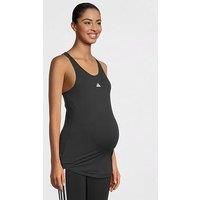 adidas Women/'s AEROREADY Train Essentials Slim-Fit (Maternity) Tank Top, Black/White, XS