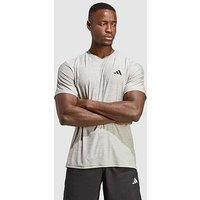 adidas Men/'s Tr-ES Stretch T-Shirt (Short Sleeve), MGH Solid Grey/White/Black, S