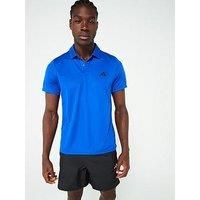 adidas Men/'s Train Essentials Training Polo Shirt, Lucid Blue/Black, XL