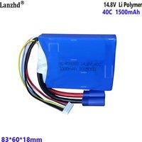 14.8V lithium battery 406578 4S 1500mAh high-rate 40C For car starting power supply