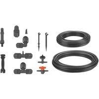 GARDENA Micro-Drip-System Drip Irrigation Set Raised Bed/Bed (35 plants): Starter set, ready to use, water-saving irrigation system, simple & flexible connection technology (13455-20)