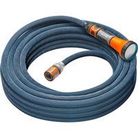 Gardena Liano Xtreme 1/2 inch, 15m set: Extremely robust textile garden hose, for indoor water taps, with PVC inner tube, lightweight, weather-resistant (18465-20)