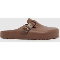 BIRKENSTOCK boston eva clog sandals in dark brown