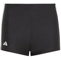 Adidas Boys 3 Stripe Swim Boxer Short - Black/White