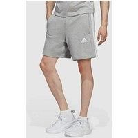 Adidas Sportswear Essentials French Terry 3-Stripes Shorts - Medium Grey Heather
