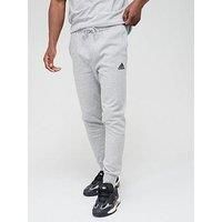 Adidas Sportswear Sportswear Essentials Fleece Regular Tapered Joggers - Grey/Black