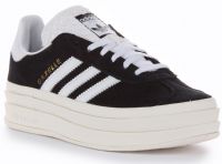 Adidas Gazelle Bold 3 Layers Suede Platform Shoe Black White Womens UK 3.5 - 8