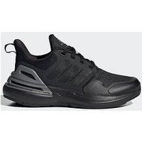 adidas Boy/'s Rapidasport Sneaker, Core Black Core Black Iron Met, 10 UK