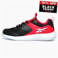 Reebok Boy/'s Rush Runner 4.0 Sneaker, Core Black Vector Red Footwear White, 4.5 UK