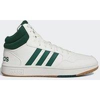 adidas Men/'s Hoops 3.0 Mid Classic Vintage Sneakers, core White/Collegiate Green/gum4, 6 UK