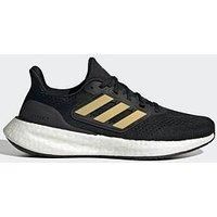 adidas Women/'s Pureboost 23 Sneakers, core Black/Gold met./Carbon, 3.5 UK