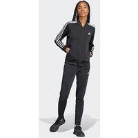 adidas IJ8781 W 3S TR TS Tracksuit Women/'s Top:black/white Bottom:BLACK/WHITE Size 2XS