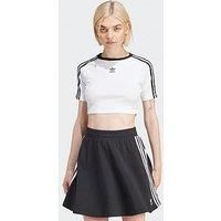 Adidas Originals Womens 3 Stripe Baby T-Shirt - White