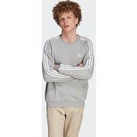 Adidas Originals Mens 3-Stripes Crew - Grey