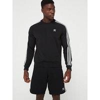 Adidas Originals Mens 3-Stripes Crew - Black
