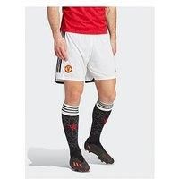 adidas, Manchester United Home, Football Shorts, White, XL, Man