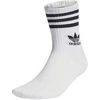 Adidas Originals Unisex 3 Pack 3 Stripes Crew Socks - White
