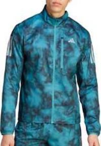 adidas Mens Own The Run Running Jacket Jogging Workout Sports Wind-ready - Blue