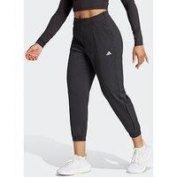 adidas Women/'s AEROREADY Train Essentials Minimal Branding Woven Pants, Black/White, S