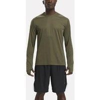 Reebok Mens Training Train Long Sleeve Tech T-Shirt - Green