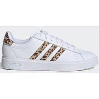 adidas Women/'s Grand Court 2.0 Shoes, Cloud White/Magic Beige/Matte Gold, 5 UK