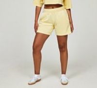 adidas Originals Womens Essential Plus Fleece Short - Yellow - Size S
