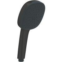 GROHE Vitalio Comfort 110 QuickFix - Hand Shower for Low Pressure (Square 11cm Shower Head 2 Sprays: Rain & Jet, Anti-Limescale System, Silicone Ring, Universal Mounting System), Matt Black, 269272434