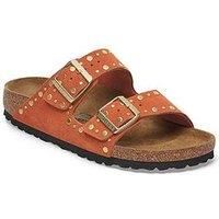 Birkenstock Arizona Rivet Suede Sandals Colour : Orange, Size : 4UK/37EU
