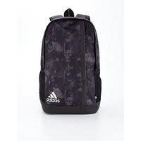 adidas Unisex/'s Linear Graphic Backpack Bag, Black/Charcoal/White, One Size