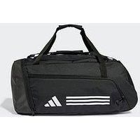 adidas Unisex Essentials 3-Stripes Duffel Bag, BLACK/WHITE, M