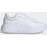 Adidas Grand Court Platform Shoes Code Ie1089, White, 6 UK