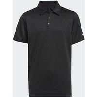Adidas Boys Golf Performance Polo Top - Black