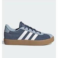adidas Unisex Kids VL Court 3.0 Shoes, Preloved Ink/Cloud White/Wonder Blue, 1.5 UK