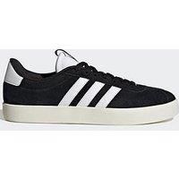 adidas Women/'s VL Court Sneaker, Core Black Cloud White Gold Metallic, 7 UK