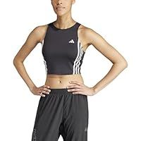adidas Women/'s Own The Run 3 Stripes Tank, Black, XS