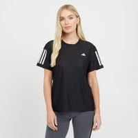 adidas Women/'s Own The Run Base Tee, Black/Reflective, S