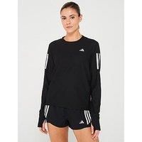 adidas Women Own The Run Longsleeve T-Shirt, XL Black
