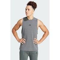 adidas Designed for Training Workout Tank Top, Recycled Polyester, Black