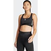 Adidas Womens Training Hyperglam Mid Support C-D Cup Sports Bra - Black
