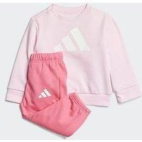 Adidas Sportswear Infant Unisex Essentials Crew And Joggers Set - Pink