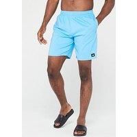 adidas Men/'s Solid CLX Short-Length Swim Shorts, Blue Burst/White, XXL