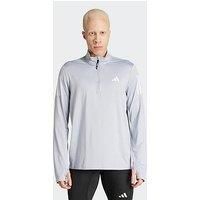 adidas Men/'s Own the Run Half-Zip Jacket, Halo Silver, M