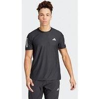 adidas Own The Run Short Sleeve Running Top Mens Black Breathable T-Shirt