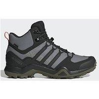 adidas Men/'s Terrex Swift R2 Mid Gore-TEX Hiking Shoes Non-Football, Solid Grey/core Black/Olive strata, 7 UK