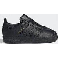 Adidas Originals Unisex Infant Gazelle Elastic Trainers - Black/Black