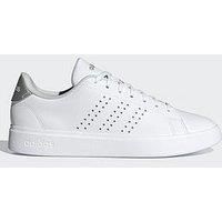 adidas Women/'s Advantage 2.0 Shoes, Cloud White/Grey Two/Silver Metallic, 8 UK